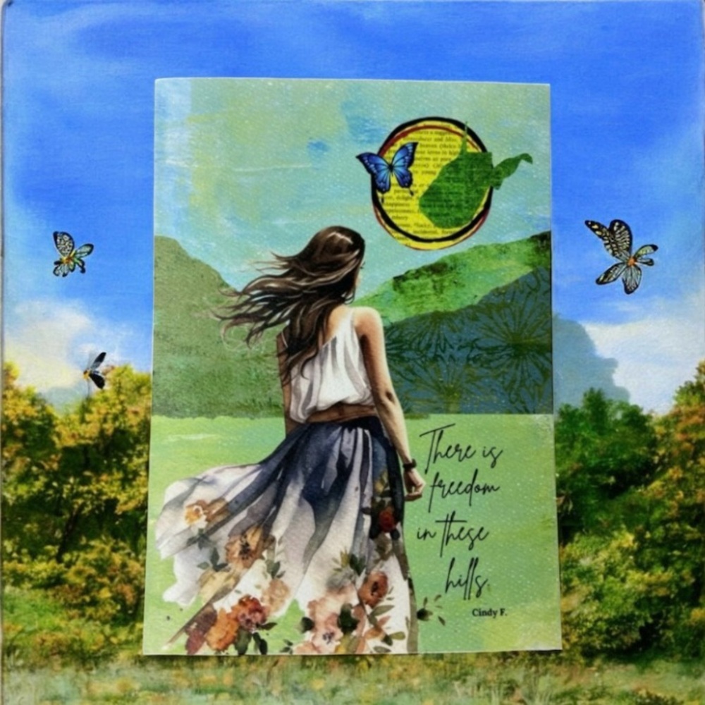 ⛰️💃🖼️“Freedom in these Hills” Art Print